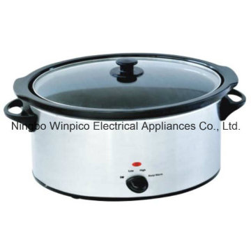 Fogão lento 330watts - 6,5 L (7,4 QT), potenciômetro interno cerâmico de forma Oval